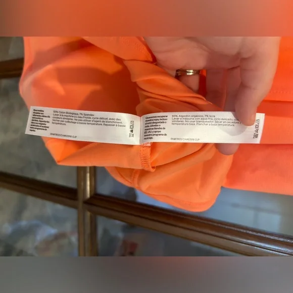 Eileen Fisher T Shirt Dress Womens Small Orange Organic Cotton Shift Mid Length - Picture 6 of 11